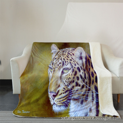 MOQ 100 OEM custom 3D digital print flannel blanket